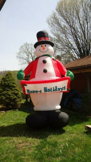 Huge 12ft Snowman Christmas Airblown Inflatable Light Up Decor