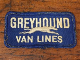 Vintage Old Greyhound Van Lines 3 1/2” Embroidered Cloth Sew On Patch