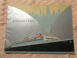 Vintage 11/1932 United States Lines Ss Manhattan Souvenir Book Great Pictures