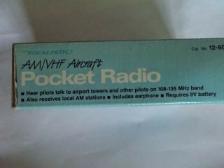 NIB Vintage Realistic Jetstream 12 - 601 AM VHF Aircraft Pocket Radio Shack 3