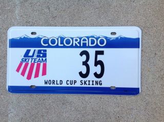 Colorado - U.  S.  Ski Team - License Plate - World Cup Skiing - -