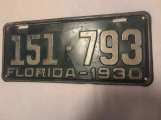 Florida Car License Plate - 1930 2