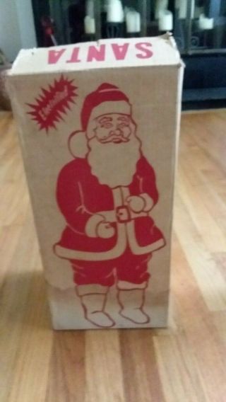 Vintage 17 " Union Products Hard Plastic Santa Claus Blow Mold 1007