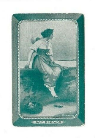 1 Playing Swap Card Usnn Day Dreams Pretty Lady Maid - Green