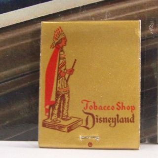 Rare Vintage Matchbook Z1 Walt Disney Disneyland Tobacco Shop Indian Main Street