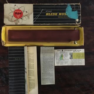Vintage Pickett Slide Ruler Model N901 - T Case,  Box,  64 - Page Instruction Book