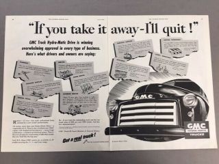 1953 Gmc Truck Advertisement 22x14 Print Art Car Ad Lg62