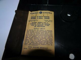 Vintage General Electric Ge Model P - 807j Transistor Am Radio
