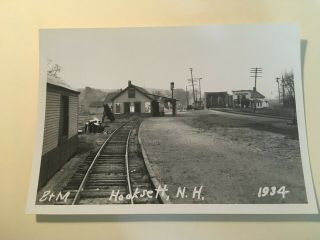 Vintage Photo Boston & Maine Railroad Station Hooksett Nh