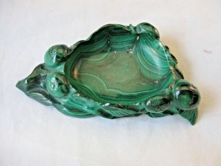 Antique Malachite Ashtray - Green Coloring