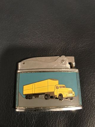 Vintage Penguin Advertising Flat Lighter | 18 Wheeler Mack Truck | Cambridge,  Ma