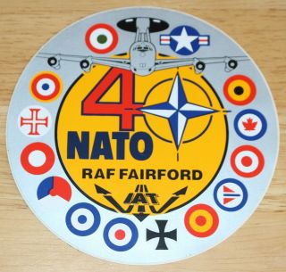 1989 Riat International Air Tattoo Raf Fairford Nato 40th Anniversary E3 Sticker