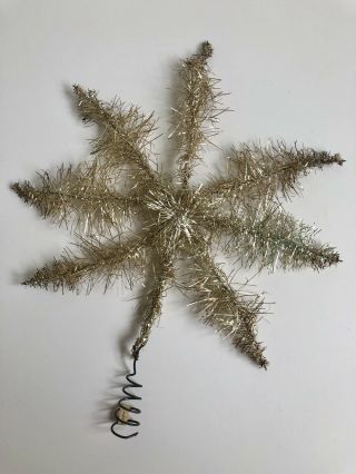Antique Vintage Tinsel Wire Star Christmas Tree Topper Ornament