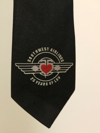 Southwest Airlines Pilot Neck Tie - Navy Blue - 25 Years Of Luv