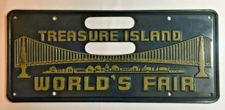 License Plate Topper 1939 Ggie Golden Gate Exposition Treasure Island