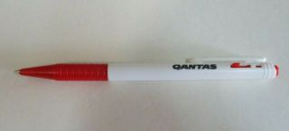 Qantas Pen - Airline Branded Souvenir - White,  Red And Black Casing - Australia