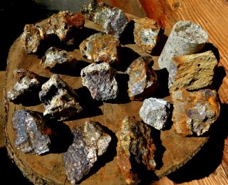 17 Gold & Silver Ore Hunks Broken From The Mother Lode 62 Oz 1153 Best Mines