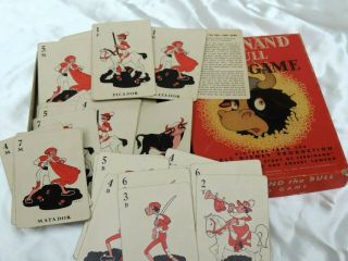 Vintage 1938 Ferdinand The Bull Card Game 3905 Walt Disney Productions Complete
