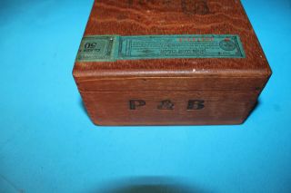 Wood Cigar Box: P & B Quality Cigars Made In Tampa Date Unknown 5
