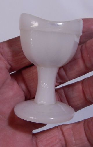 Vintage Antique Opalescent White Milk Glass Eye Cup " G "