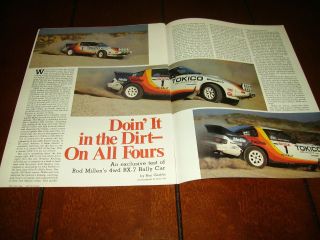 1984 Mazda Rx - 7 Rod Millen Rally Car Article