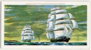 " Cutty Sark " British Tea Trade Clipper Sailing Ship Vintage Trade Ad Card