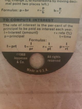1968 RADIO SHACK Mathmile Computer Circular Slide Ruler 68 - 1007 Jeppesen 4