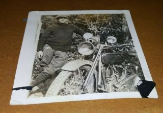 Harley Davidson Motorcycle 1920 Photograph