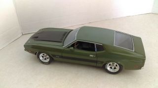 1:18 Ertl 1973 Ford Mustang Mach 1 Green Diecast (american Muscle)