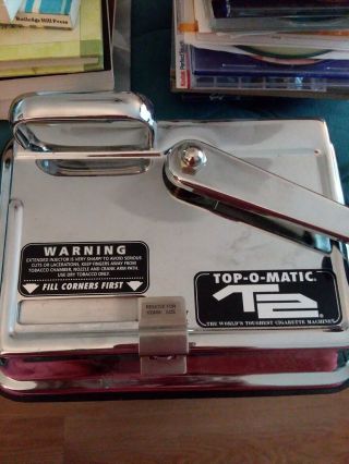 T2 Top - O - Matic Cigarette Rolling Machine Hand Powered Injector