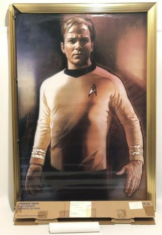 1991 Star Trek Captain Kirk Drew Struzan Art Poster Paramount Box