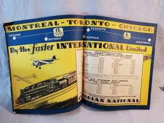 1930 Folder A 53 Canadian National Railways Timetable Schedule No Res