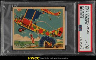 1934 National Chicle Sky Birds A.  E.  G.  Bomber 96 Psa 4 Vgex (pwcc)