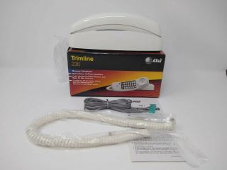 Vintage 90s At&t Trimline 230 Corded Telephone And White