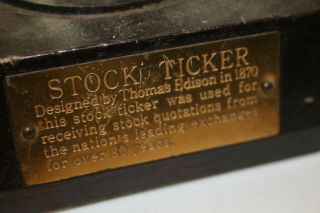 Vintage Table Cigarette Lighter Thomas Edison Stock Ticker WOW JSH 2