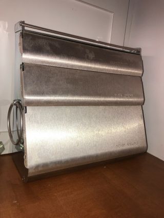Vintage Kitchen Ware Foil,  Wax,  Paper Towel Dispenser In Chrome Metal Brushed