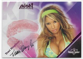 2016 16 Benchwarmer Pink Archive Traci Bingham Auto Autograph Kiss 2008 Limited