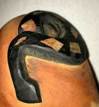 Cherokee handcarved Snake Head mask signed by artist Boyd Henry 