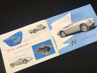 Vtg 1950 ' s Austin Healey 100 Car Dealer Advertising Sales Brochure 2