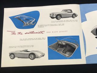Vtg 1950 ' s Austin Healey 100 Car Dealer Advertising Sales Brochure 3