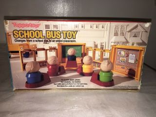 Vintage 1987 Tupperware School Bus Classroom Tuppertoys Toy Set