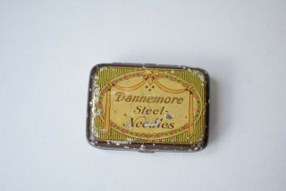 Vintage rare gramophone phonograph needles tin box Dannemore German Bavaria 2