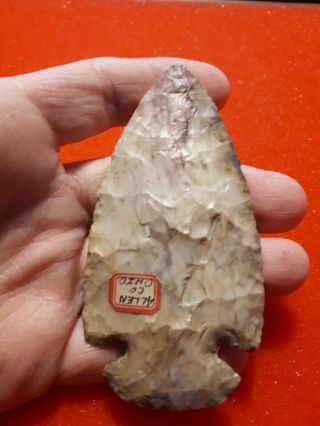 Authentic 3 3/4 " Dovetail Arrowhead Found In Allen Co.  Ohio