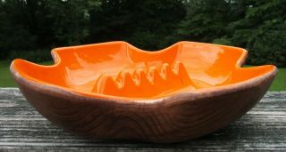 Vintage Treasure Craft Ashtray Orange Made In Usa 7005 Mid Century Retro