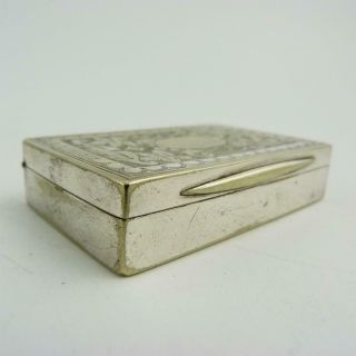 ANTIQUE SILVER PLATED SNUFF BOX WITH GILT INTERIOR,  19TH CENTURY 3