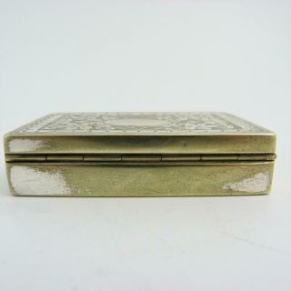 ANTIQUE SILVER PLATED SNUFF BOX WITH GILT INTERIOR,  19TH CENTURY 4