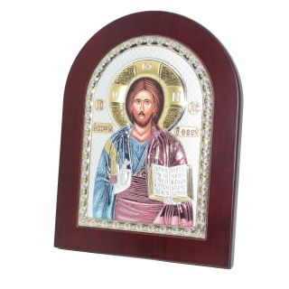Orthodox Icon Silver Icon Byzantine Icon Jesus Christ 21x15cm 2