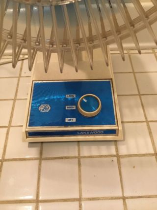 Lakewood Oscillating Fan,  Blue Plastic Blades,  2 Speed 2