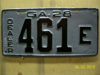 1928 Georgia Dealer License Plate