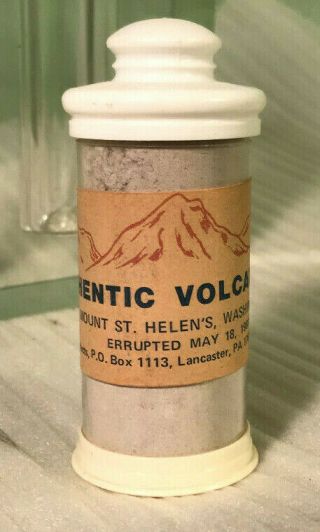 Vintage Container Of Authentic Mt.  Saint Helen 